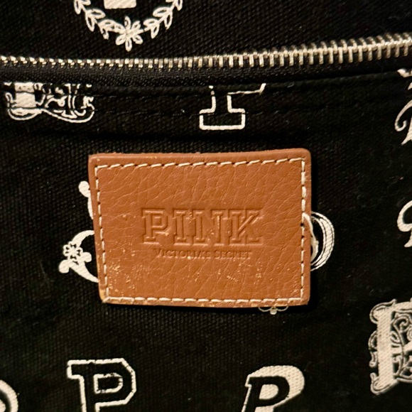 PINK Victoria's Secret Black Backpack with Tan Details - Picture 8 of 9